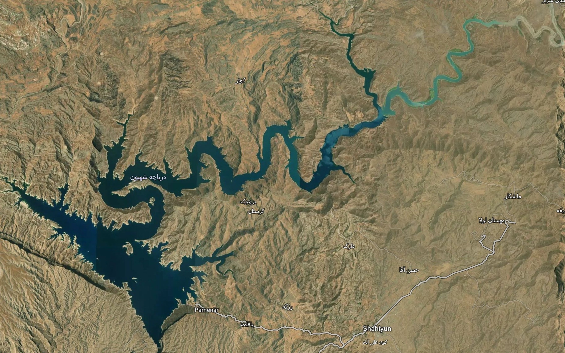 Satellite map of the Daryacheh-ye Sadd-e Dez