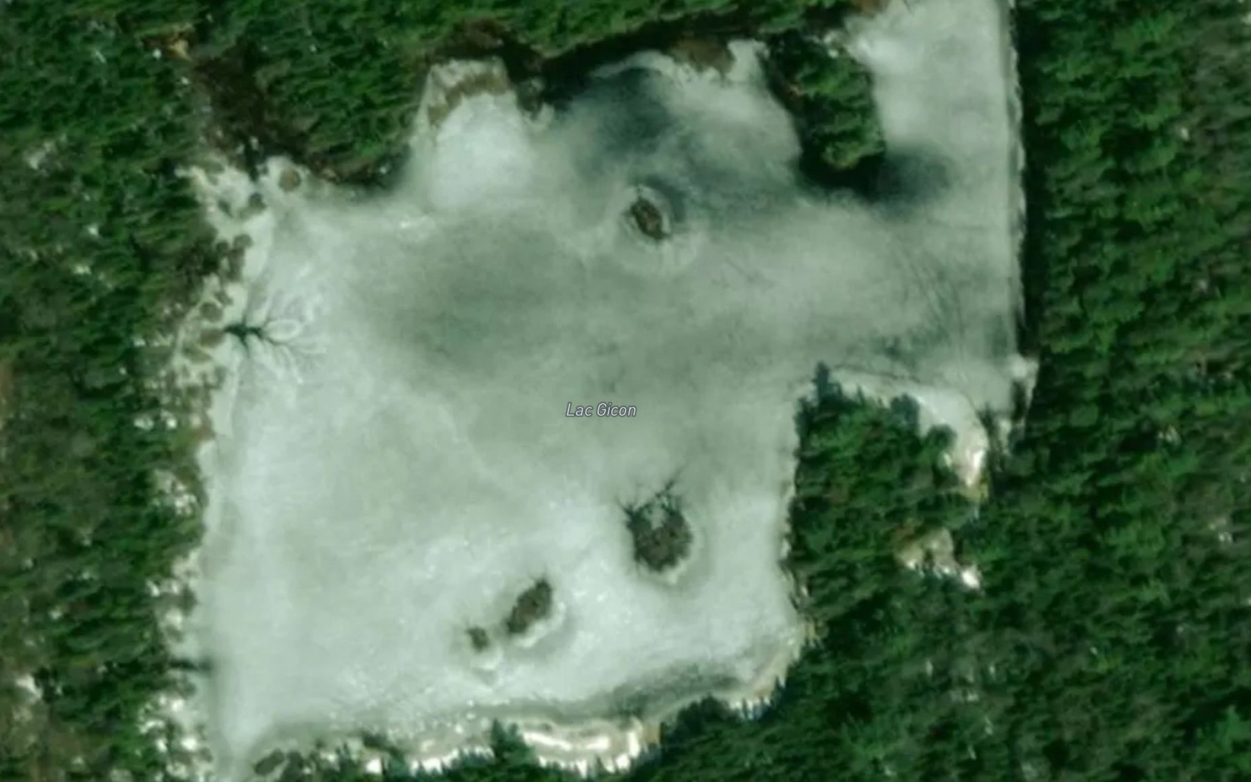 Satellite map of the Lac Gicon