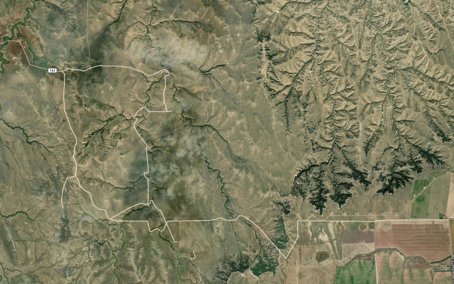 Satellite map of the Barking Dog Spring