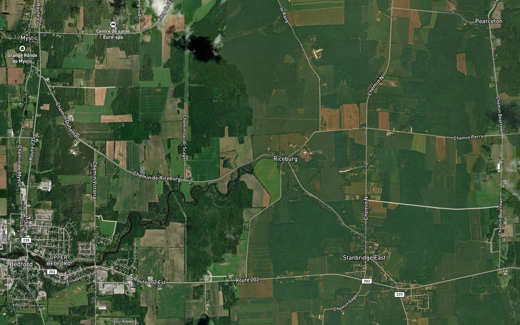 Satellite map of the Ruisseau Octave-Gaudreau