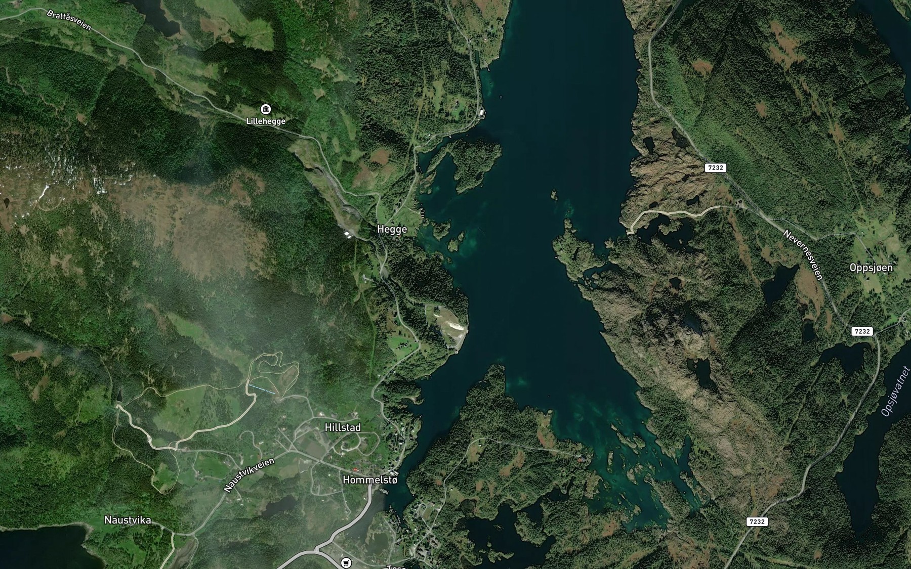 Satellite map of the Jektvikja
