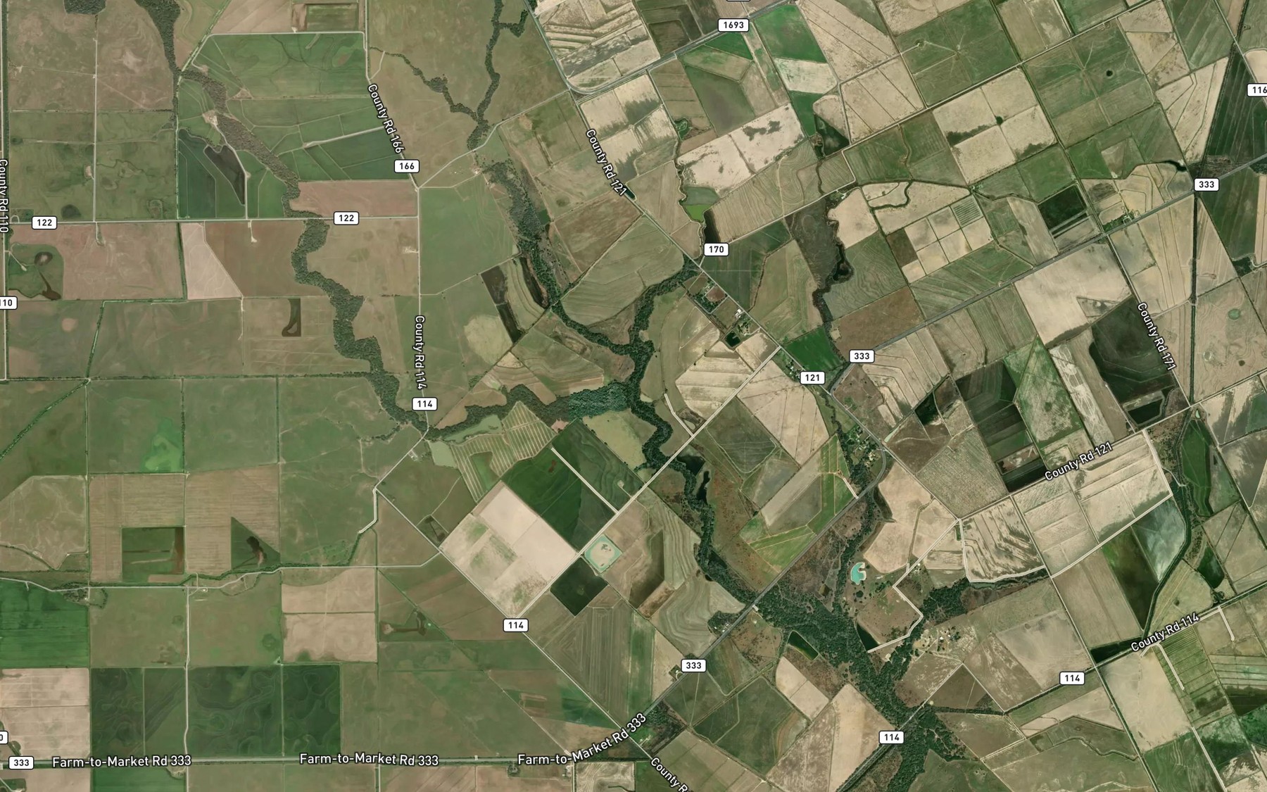 Satellite map of the Bucksnag Creek