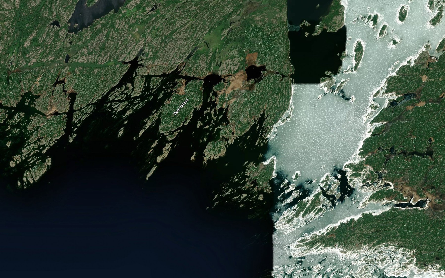 Satellite map of the Moose Bay
