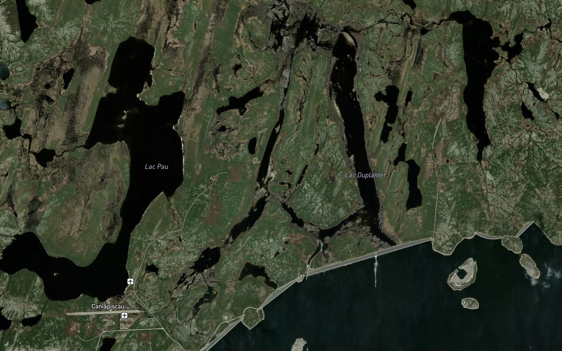 Satellite map of the Lac Duplanter