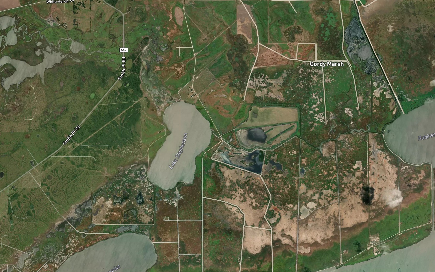 Satellite map of the E W Monteith Number 2 Reservoir