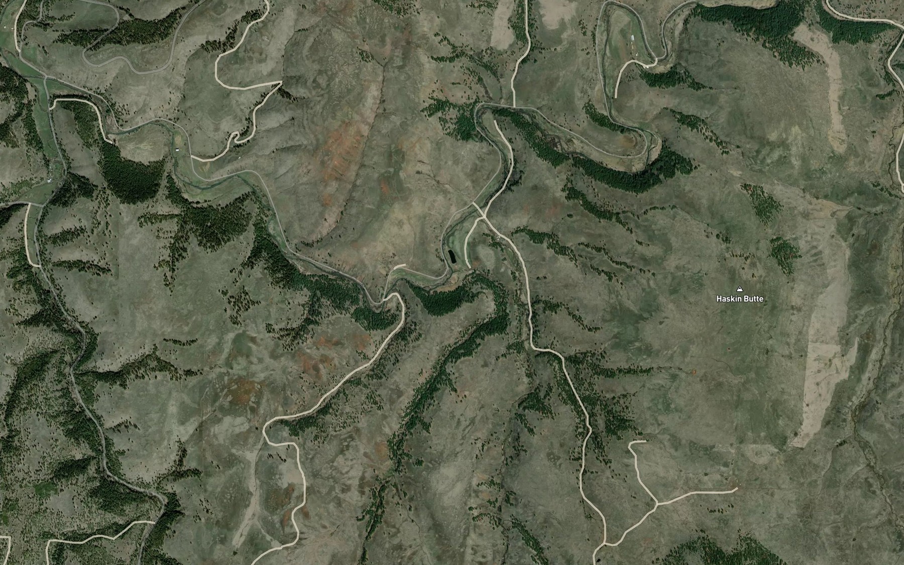 Satellite map of the Gooseberry Creek