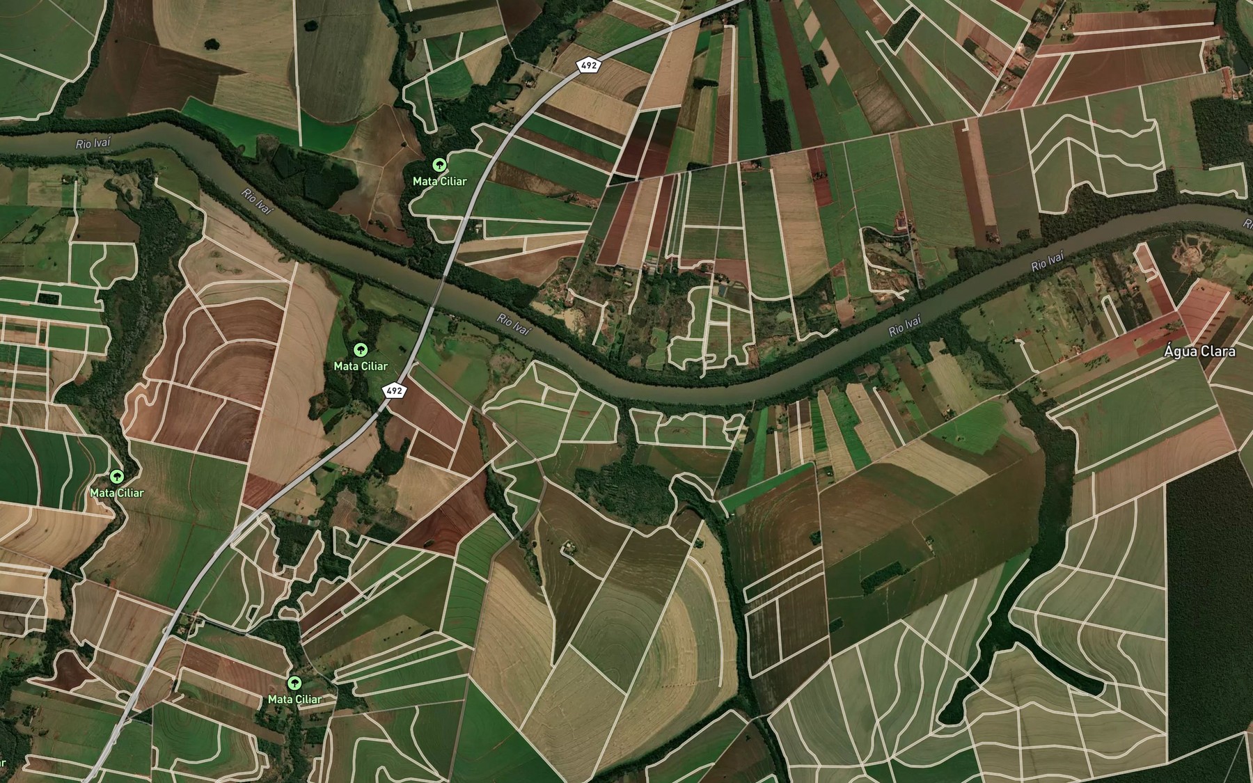 Satellite map of the Ribeirao Sao Manoel