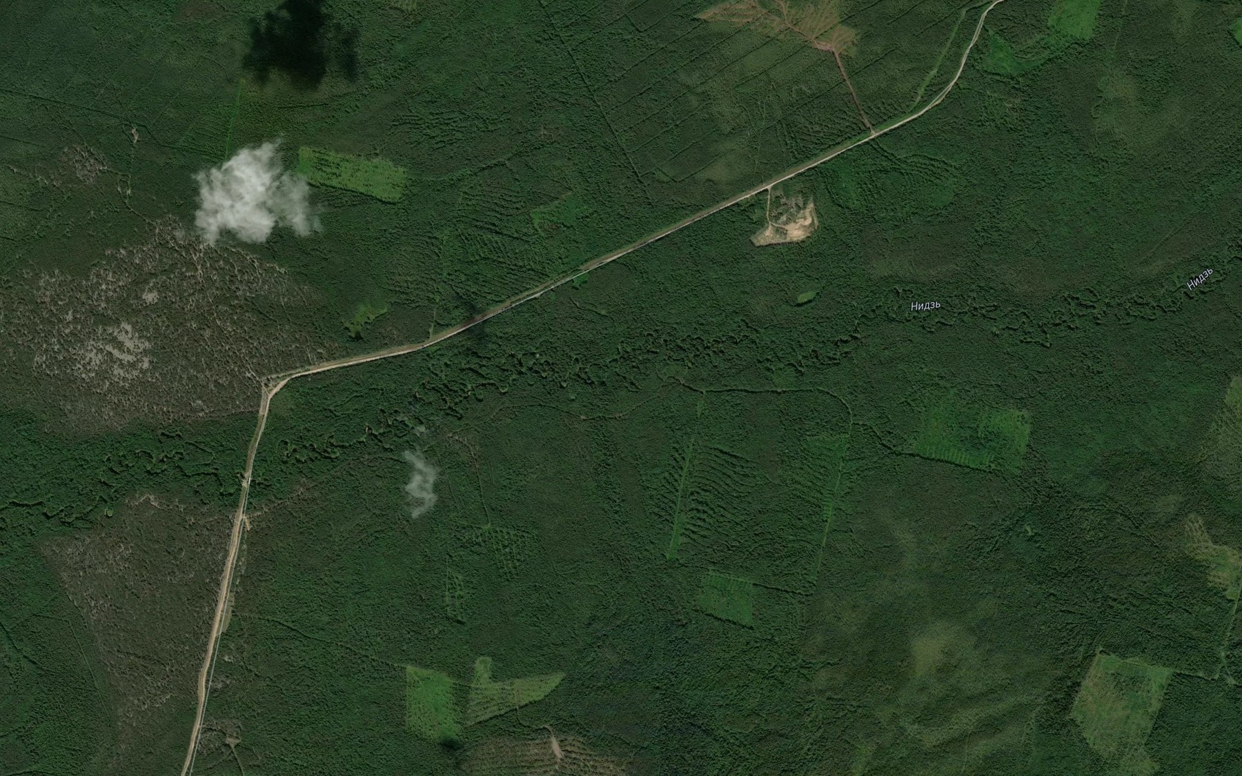 Satellite map of the Nidz'
