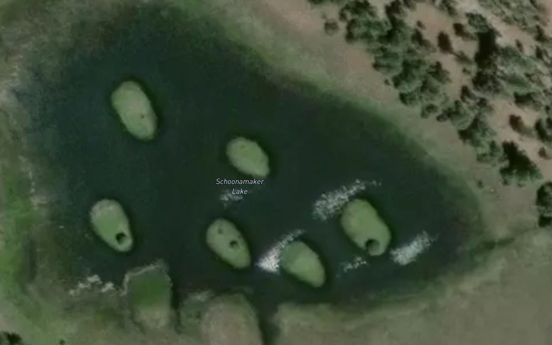 Satellite map of the Schoonamaker Lake