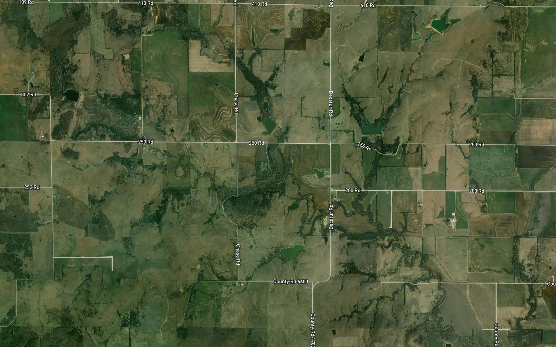 Satellite map of the Middle Duck Creek