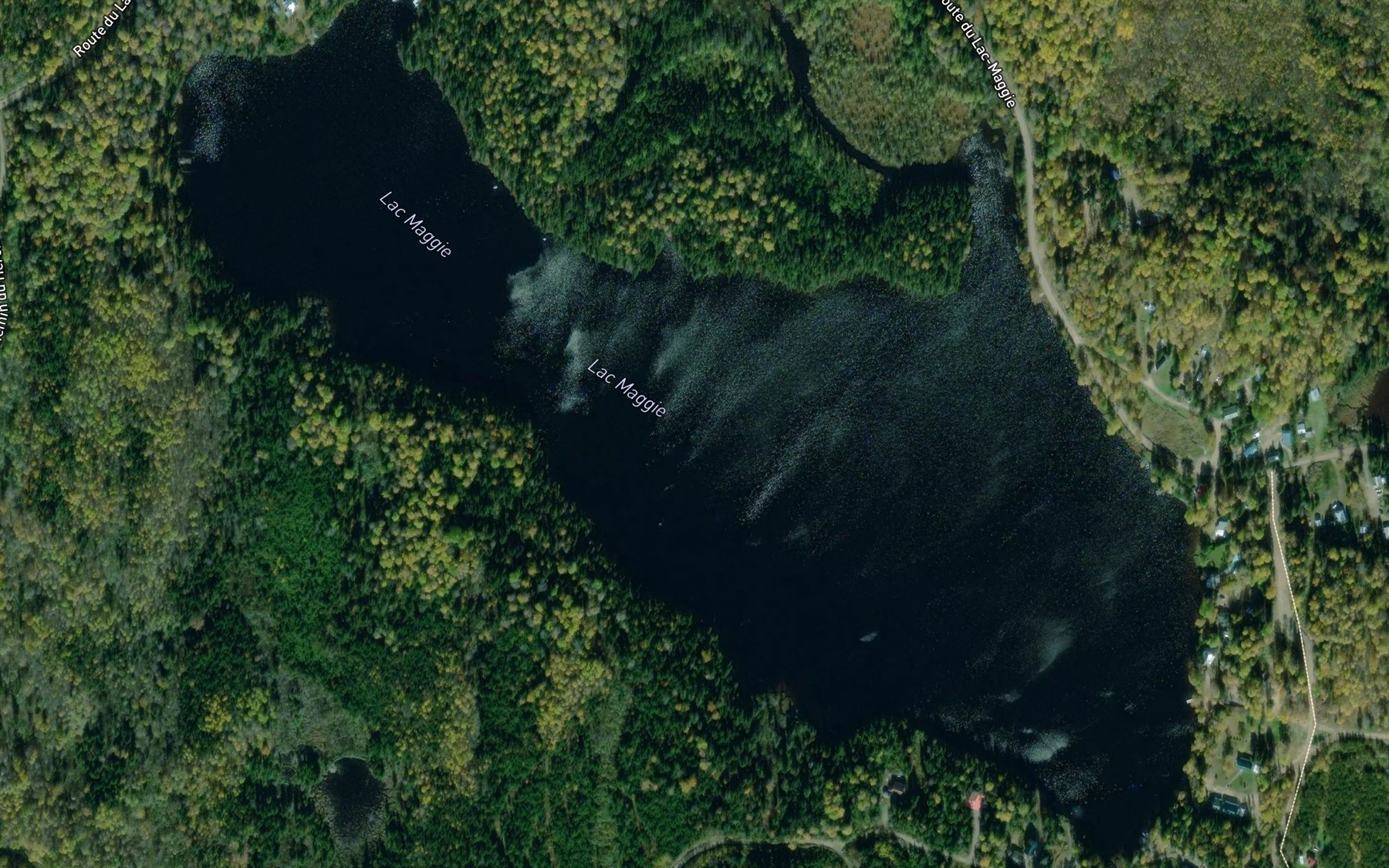 Satellite map of the Lac Maggie