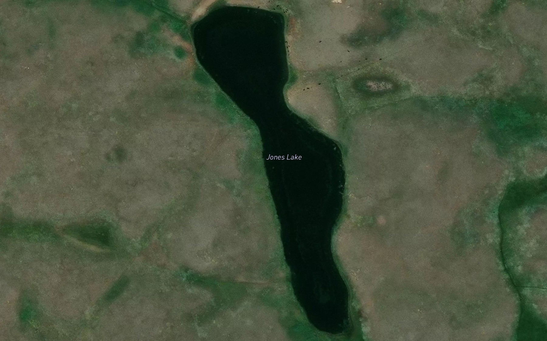 Satellite map of the Jones Lake