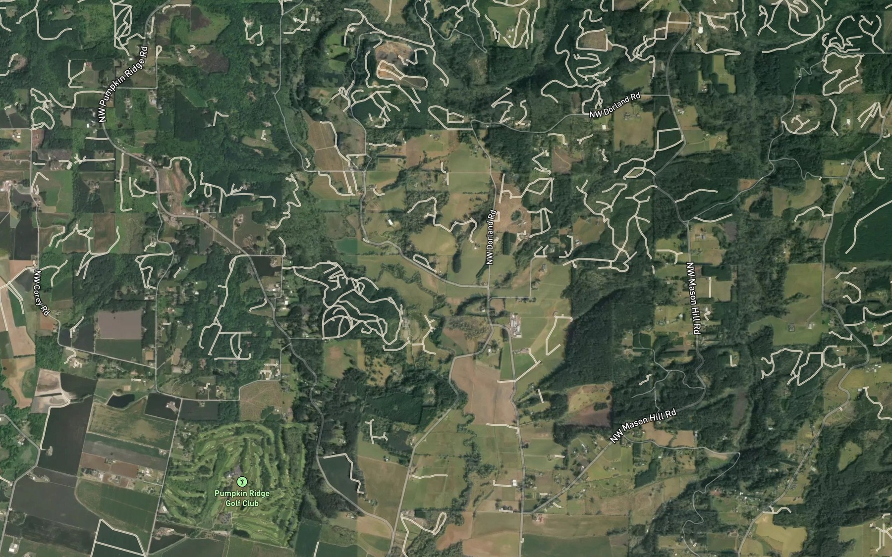 Satellite map of the Nitchman Reservoir