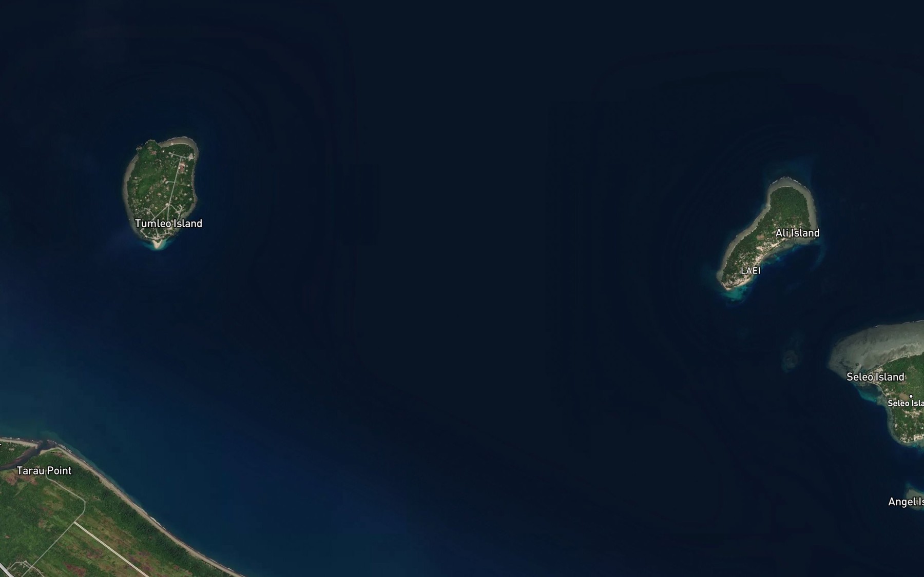 Satellite map of the McGee Shoal