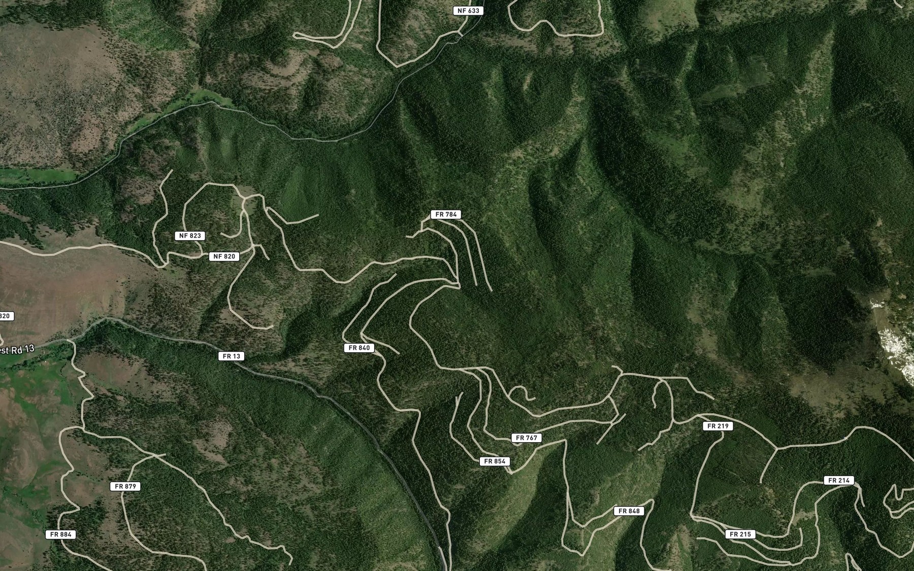 Satellite map of the Pole Spring