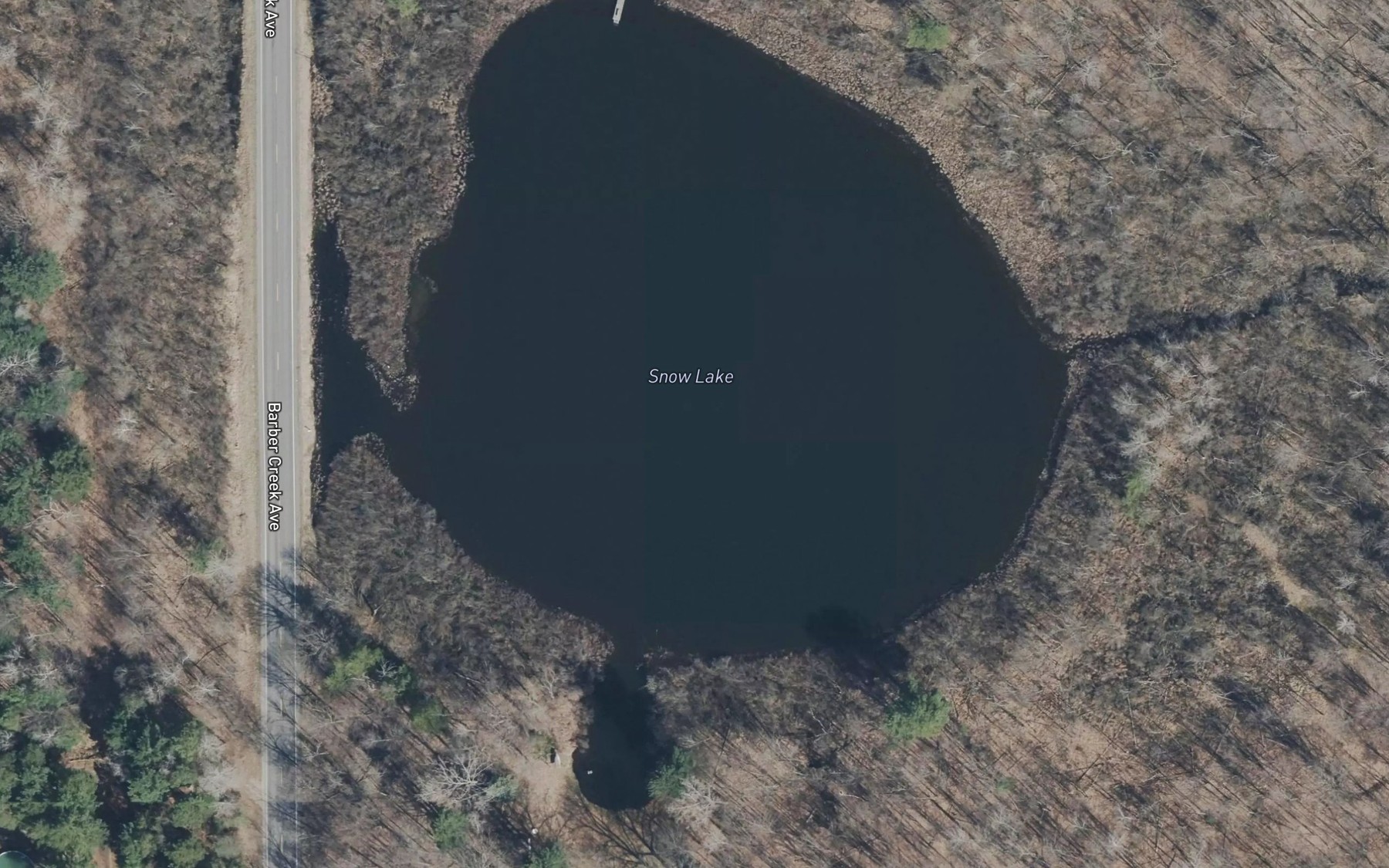 Satellite map of the Snow Lake