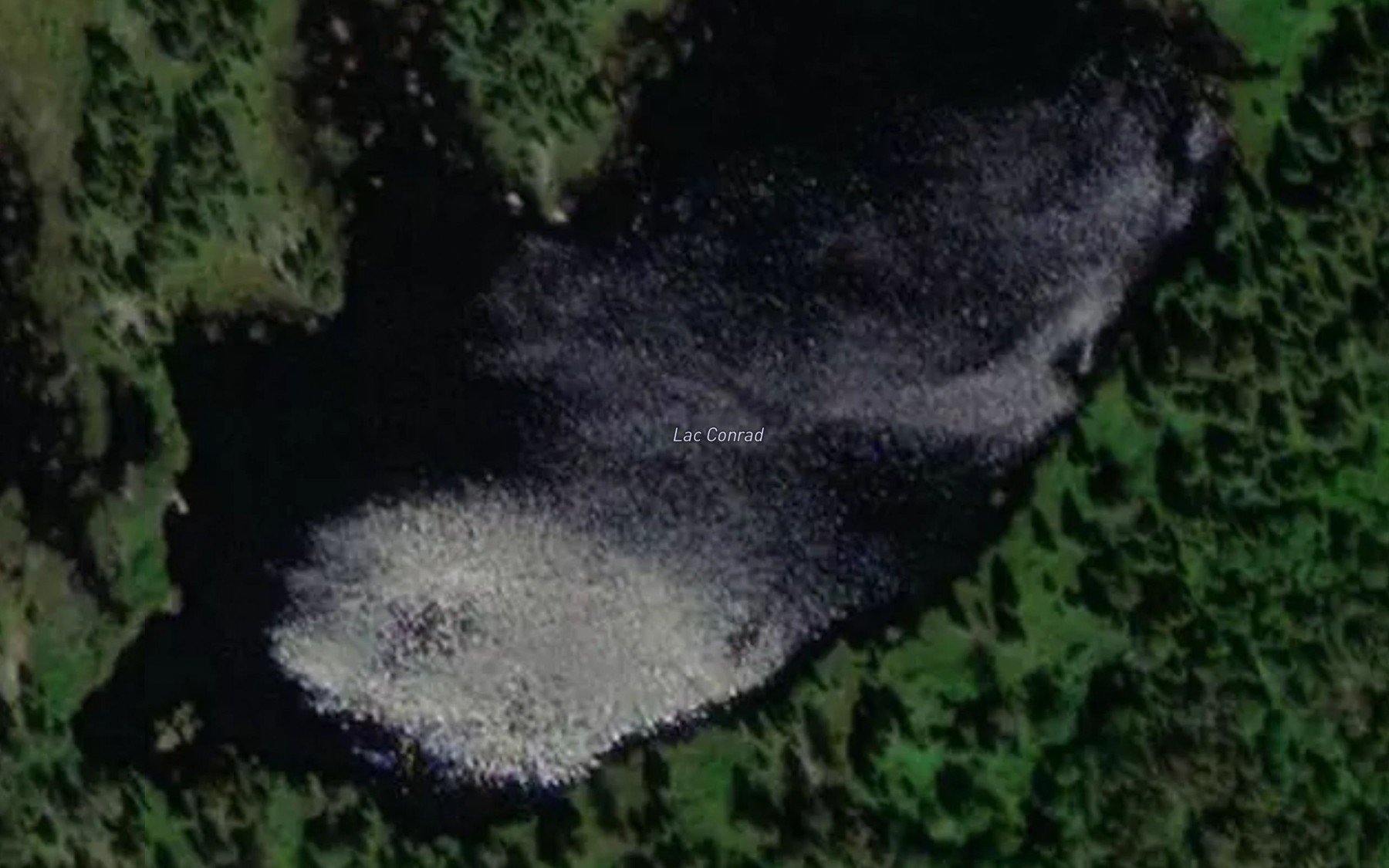 Satellite map of the Lac Conrad