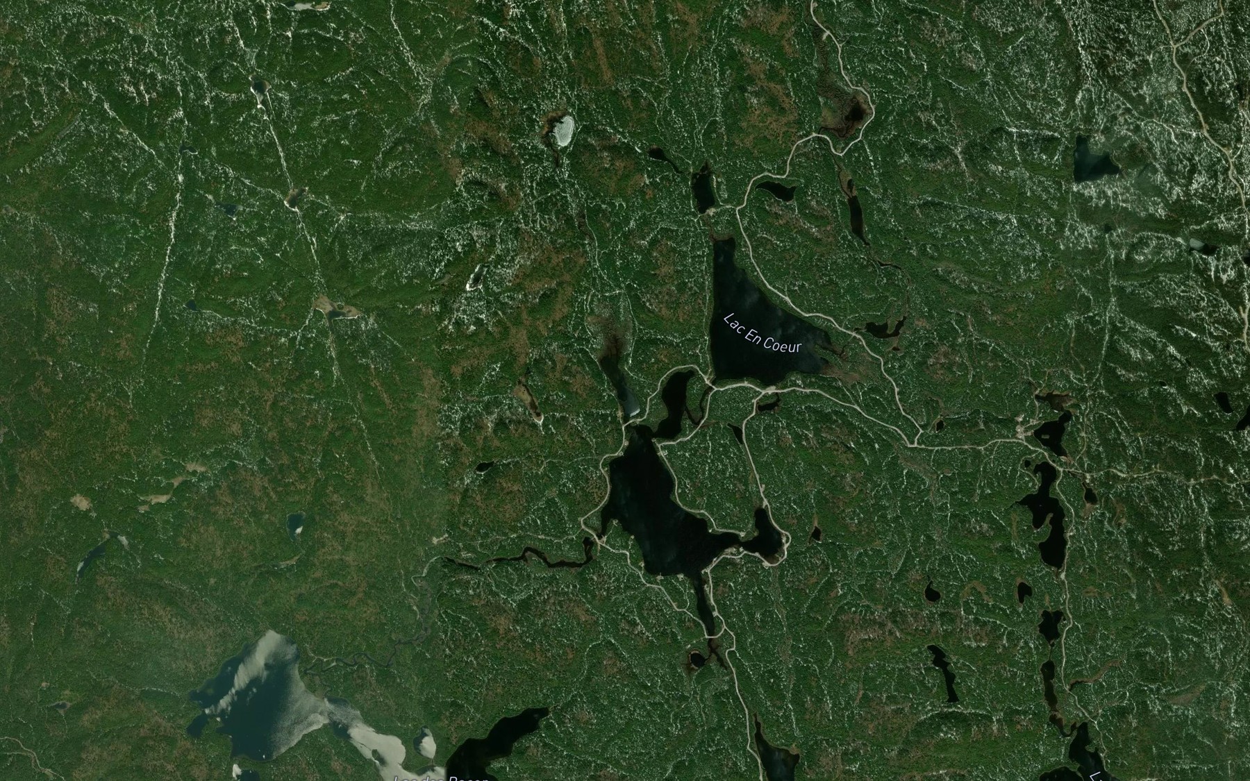 Satellite map of the Lac Paul