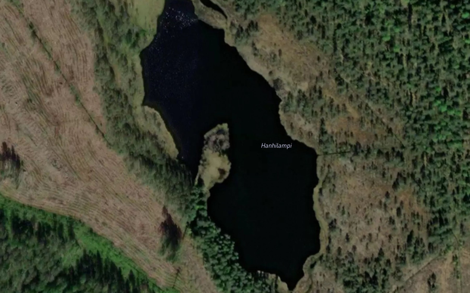 Satellite map of the Hanhilampi