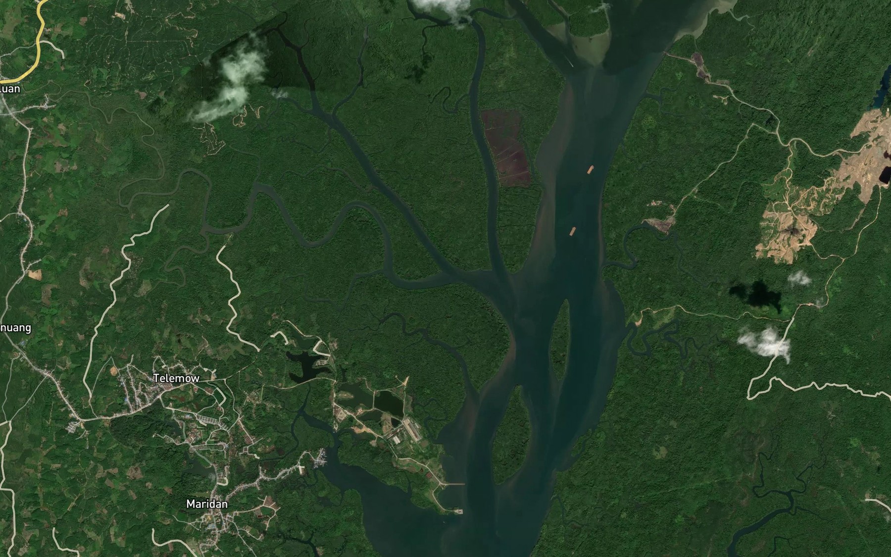 Satellite map of the Sungai Pemaluan