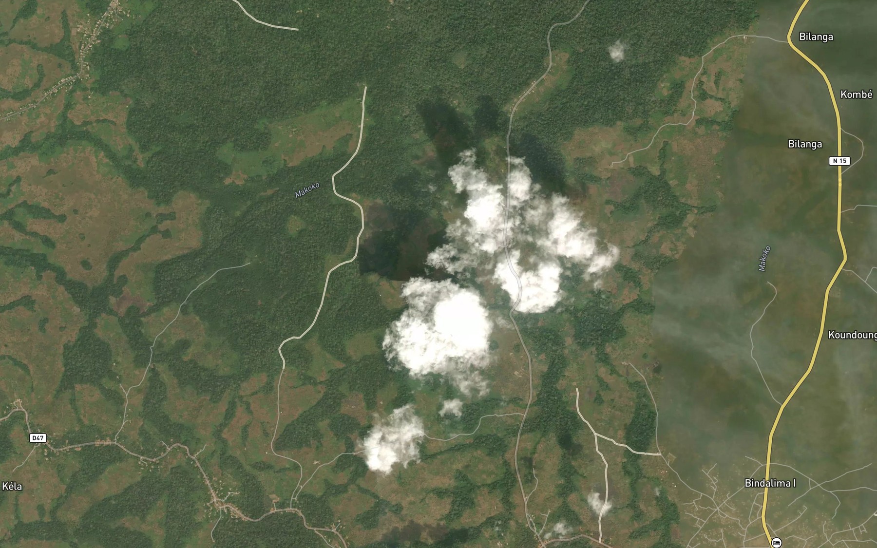 Satellite map of the Ebanga