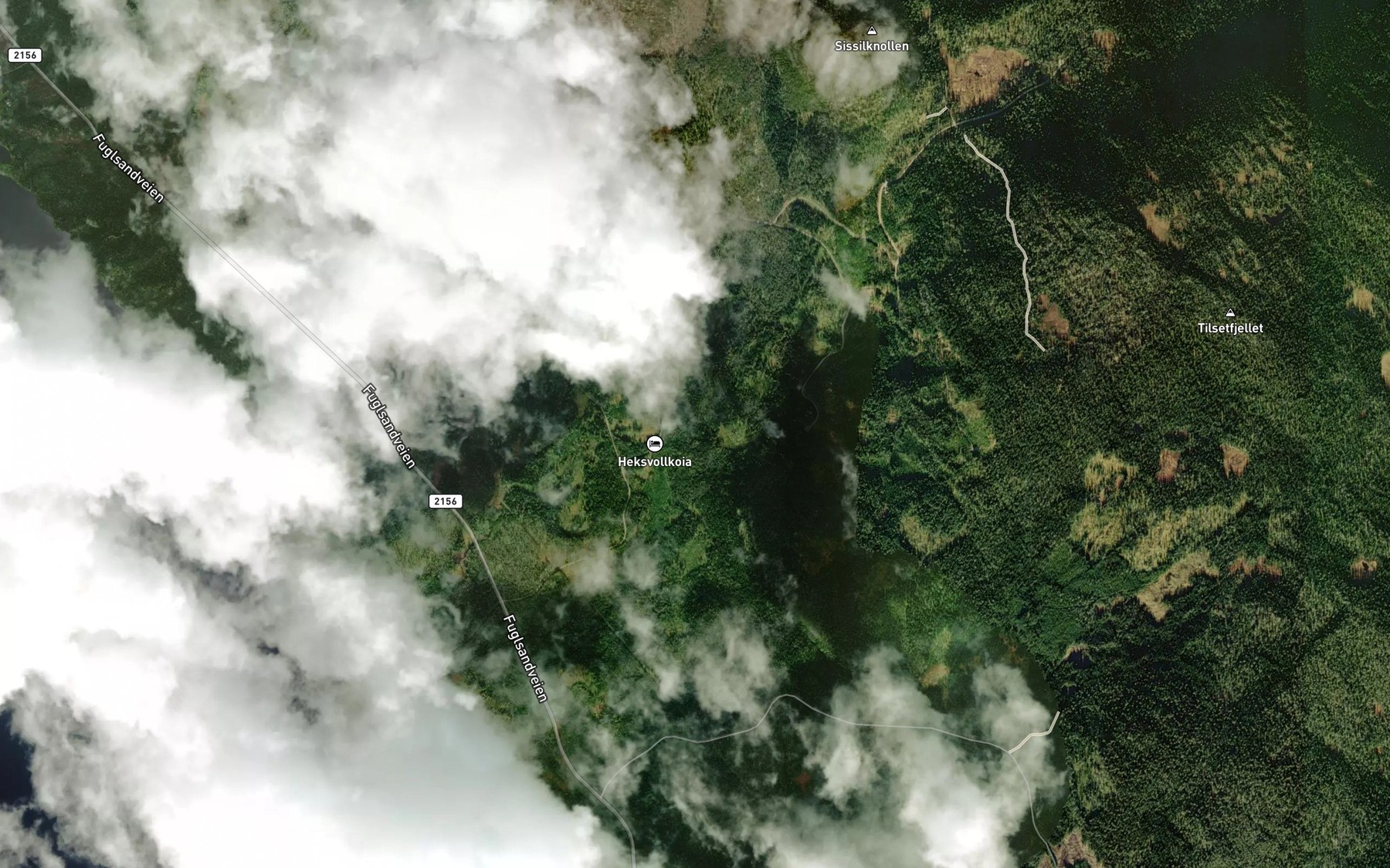 Satellite map of the Fuglsandbekken