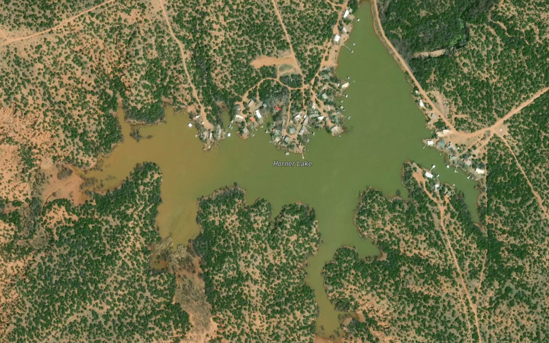 Satellite map of the Horner Lake