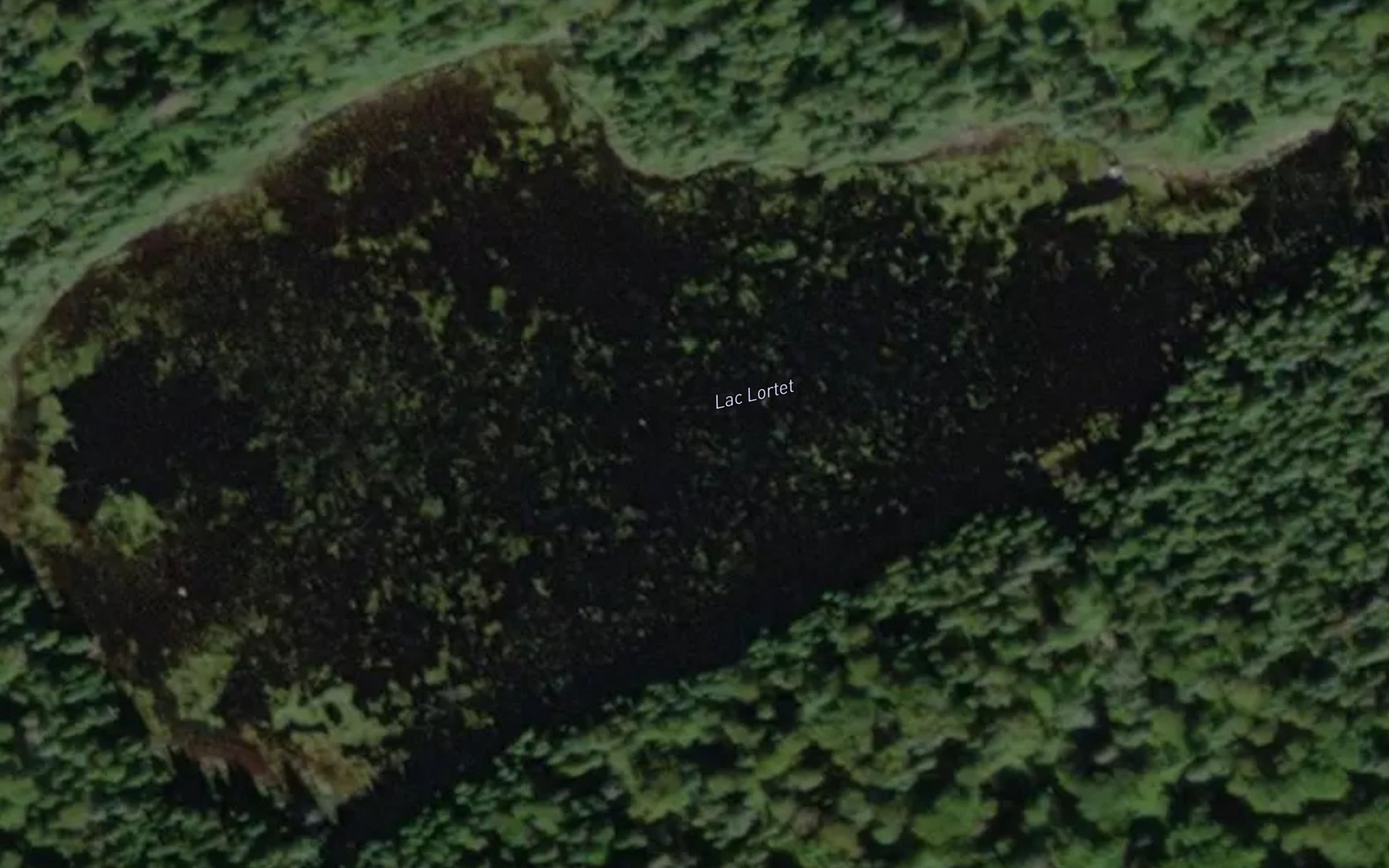 Satellite map of the Lac Lortet