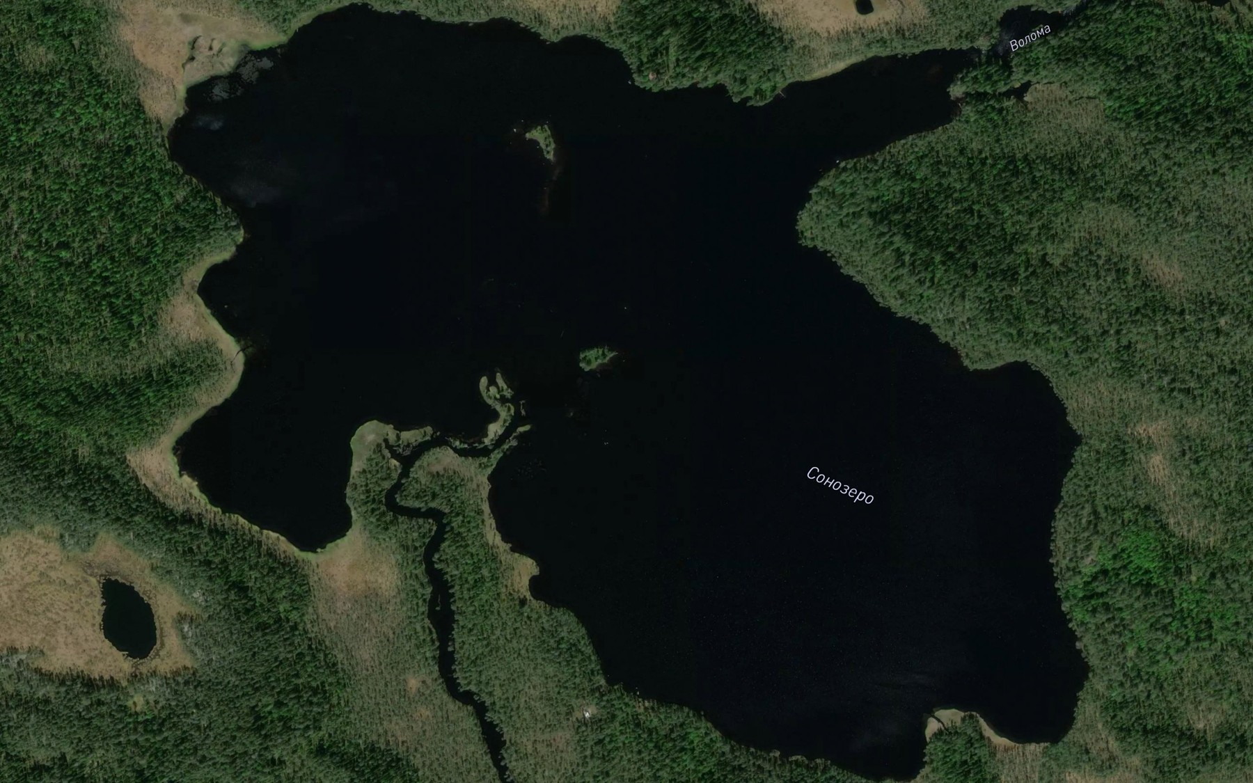Satellite map of the Ozero Sonozero