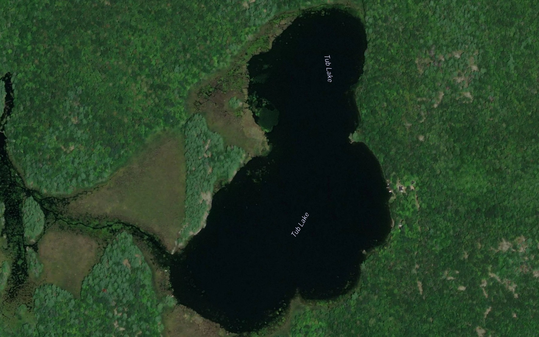 Satellite map of the Tub Lake