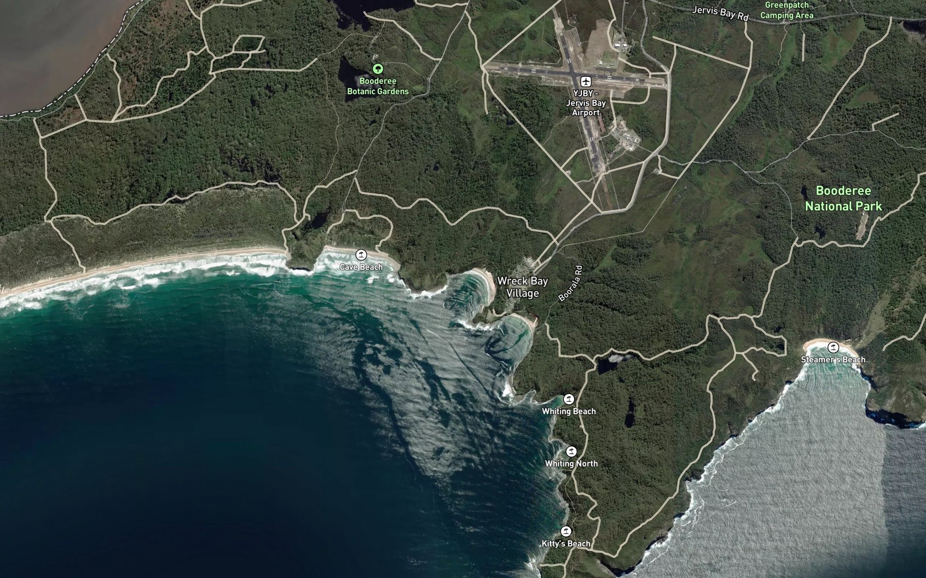 Satellite map of the Mary Bay
