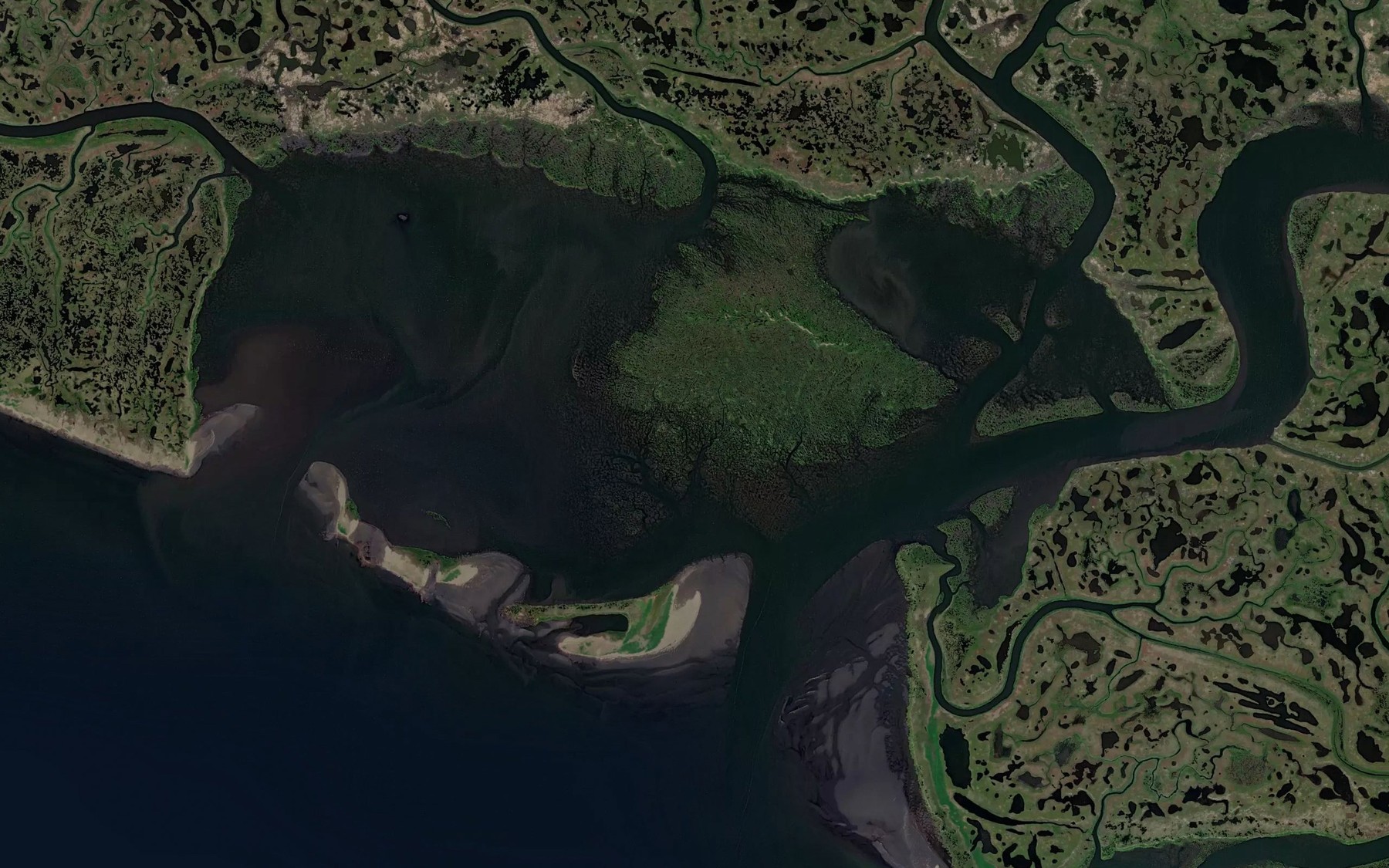 Satellite map of the Malikfik Bay