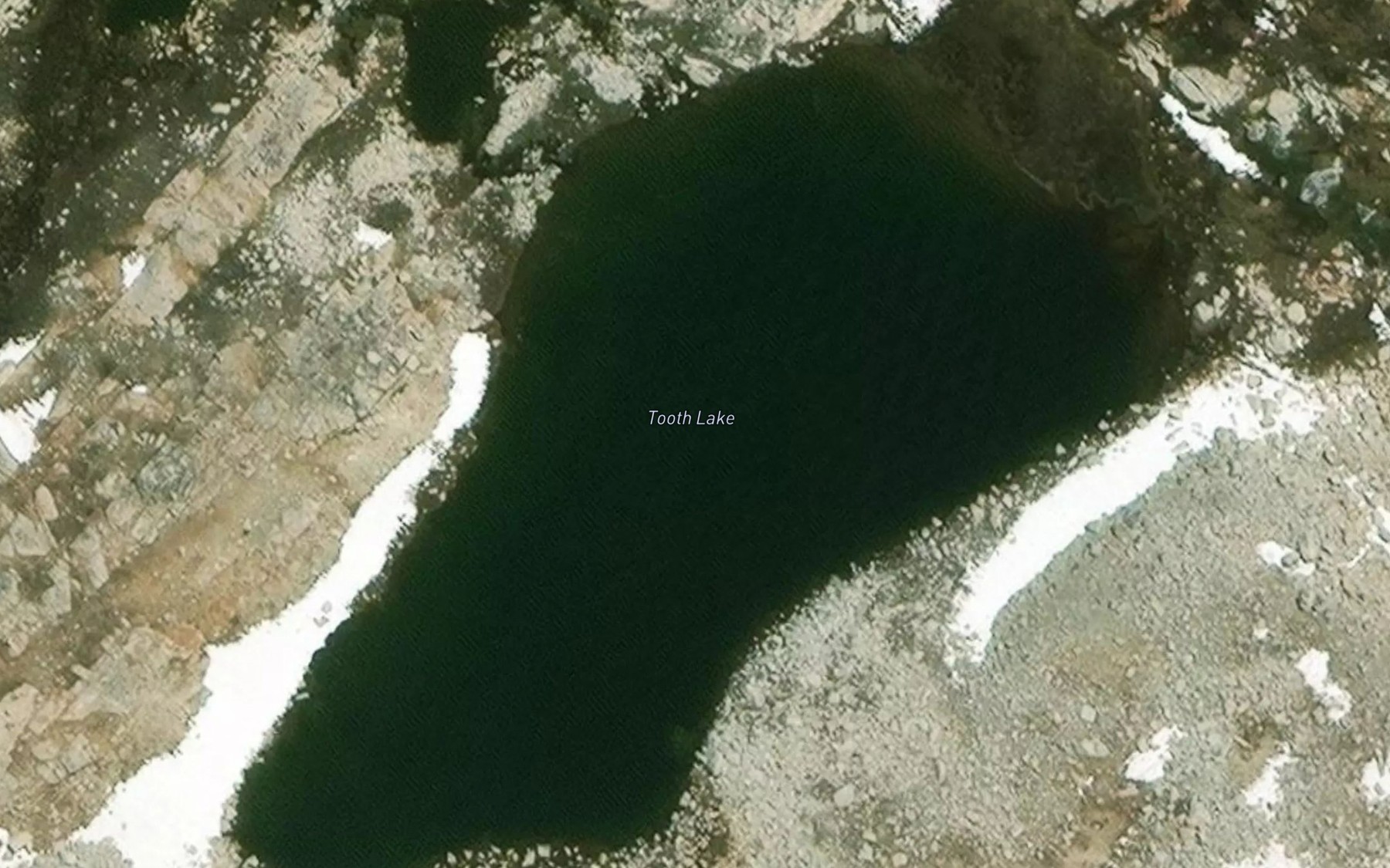 Satellite map of the Tooth Lake