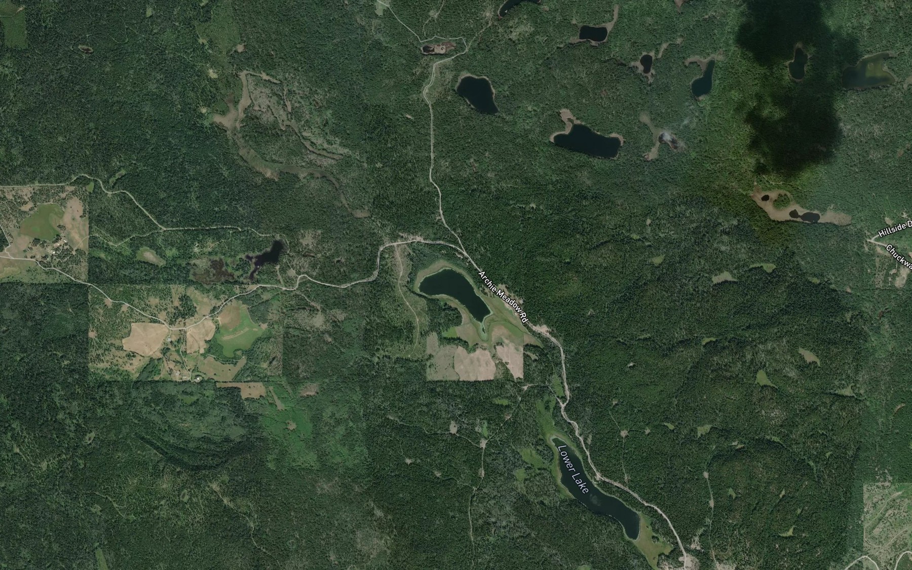 Satellite map of the Upper Lake