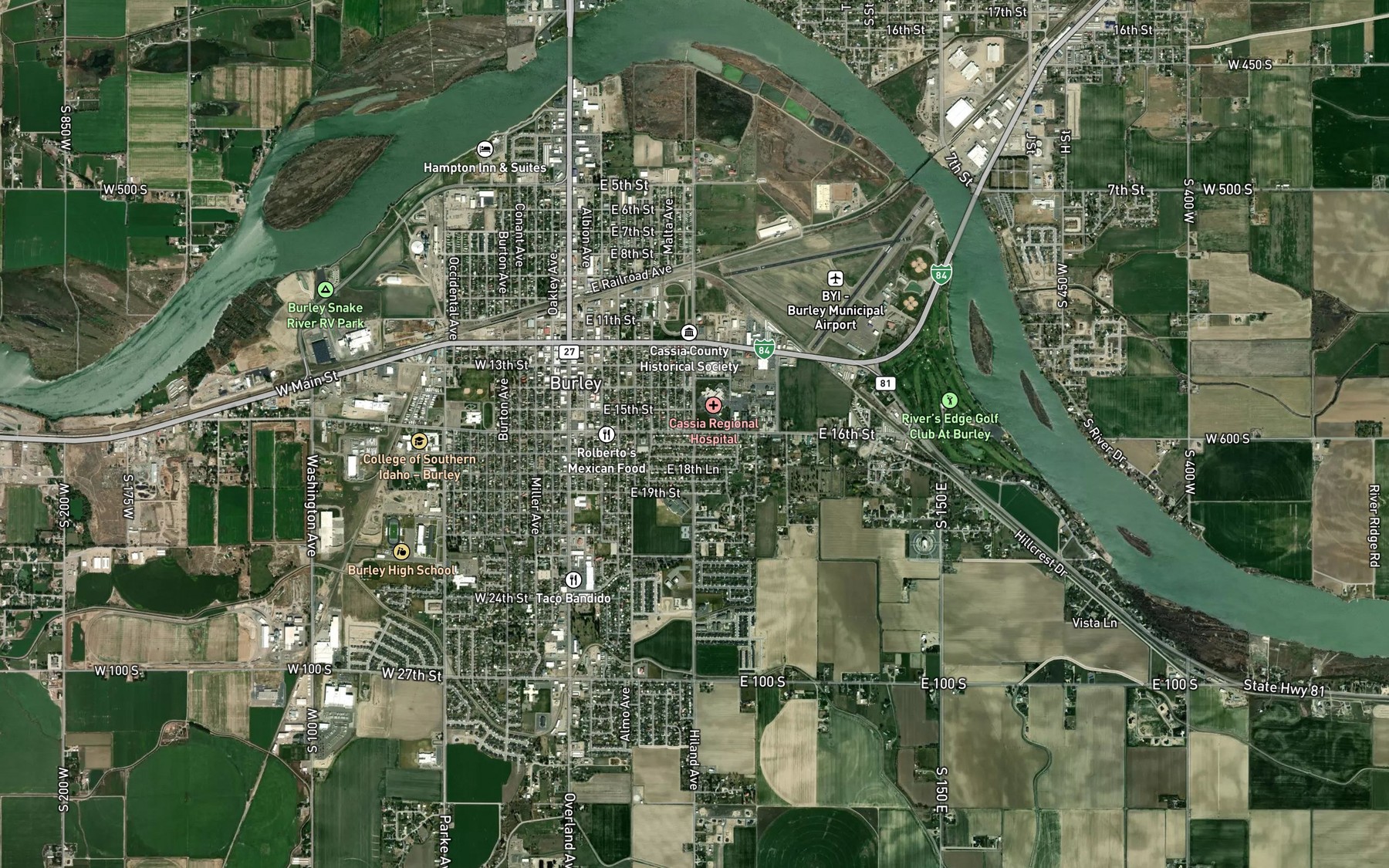 Satellite map of the G 15 Lateral