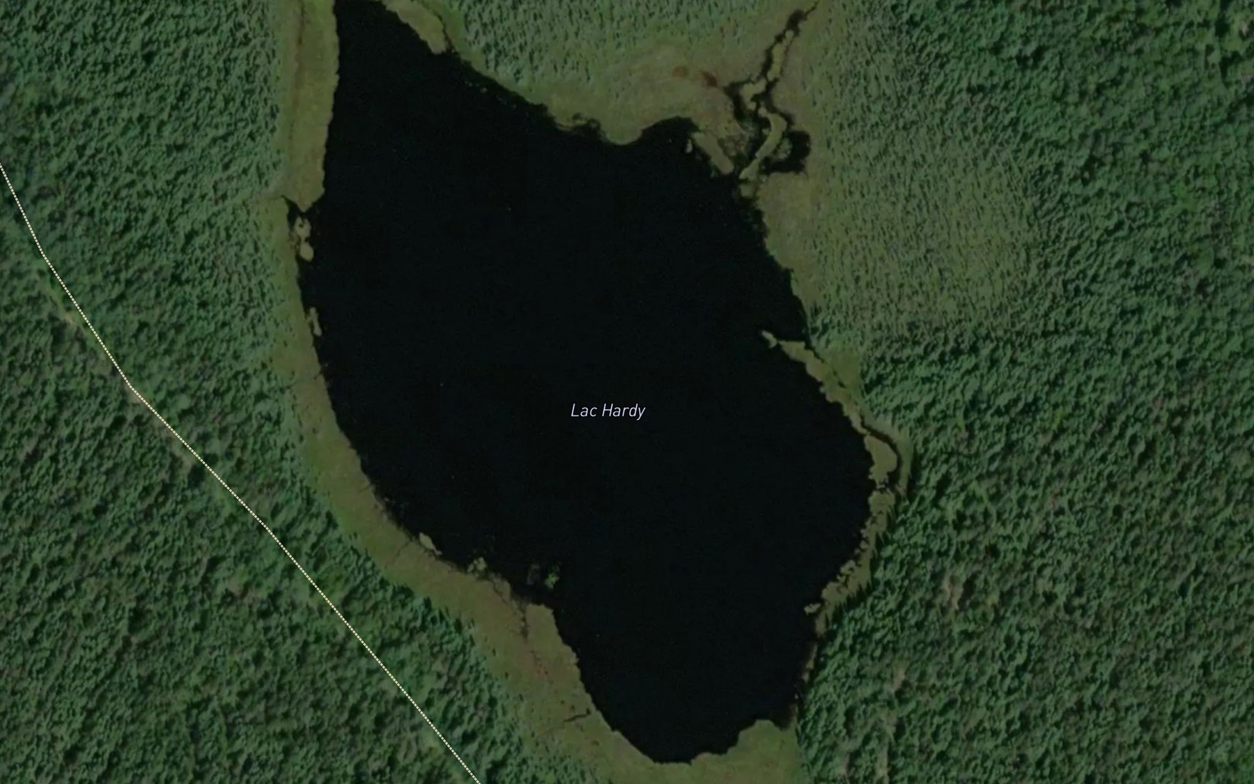 Satellite map of the Lac Hardy