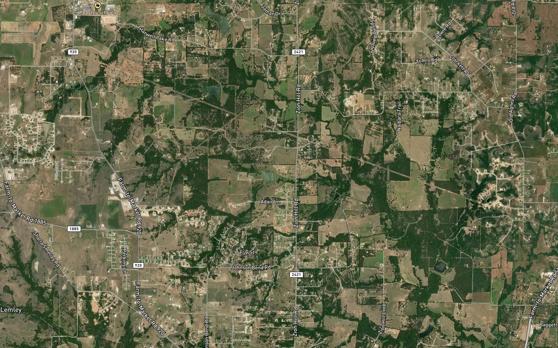 Satellite map of the Soil Conservation Service Site 25a Reservoir