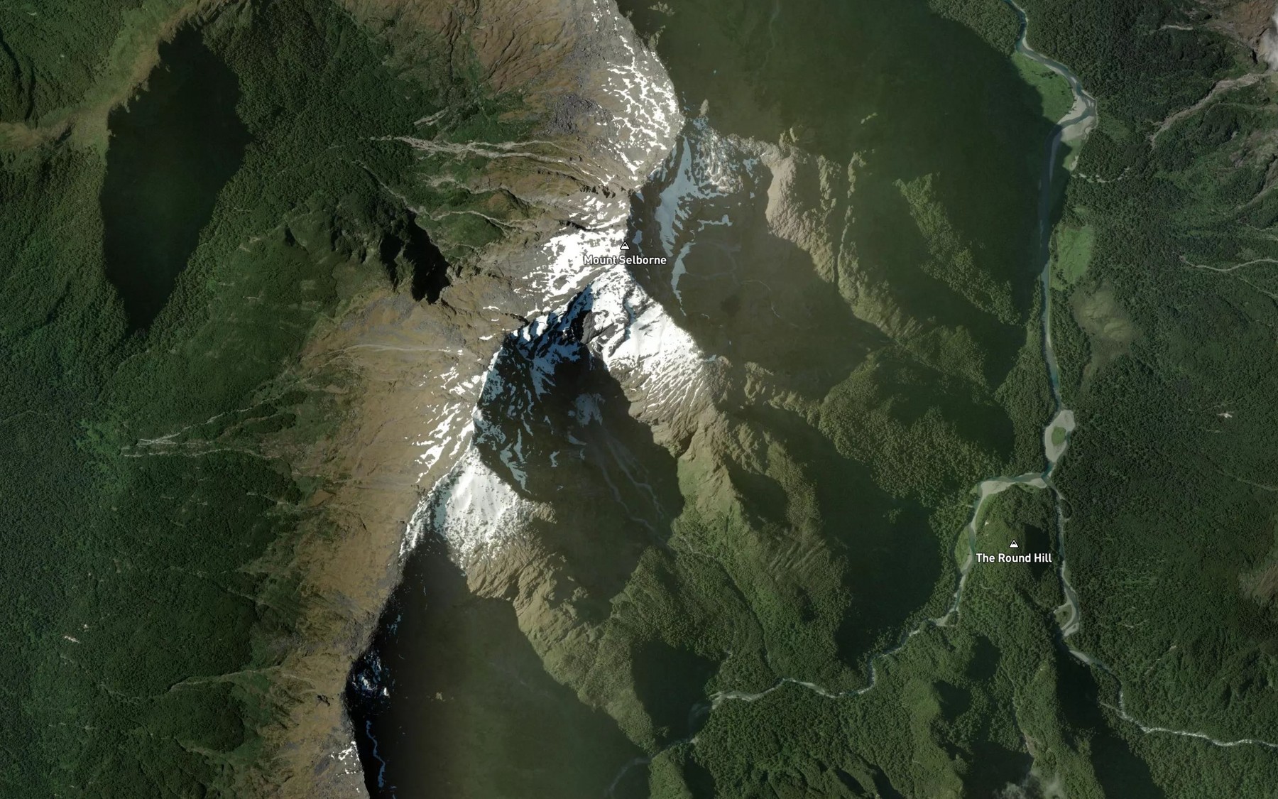 Satellite map of the Solitude Torrent