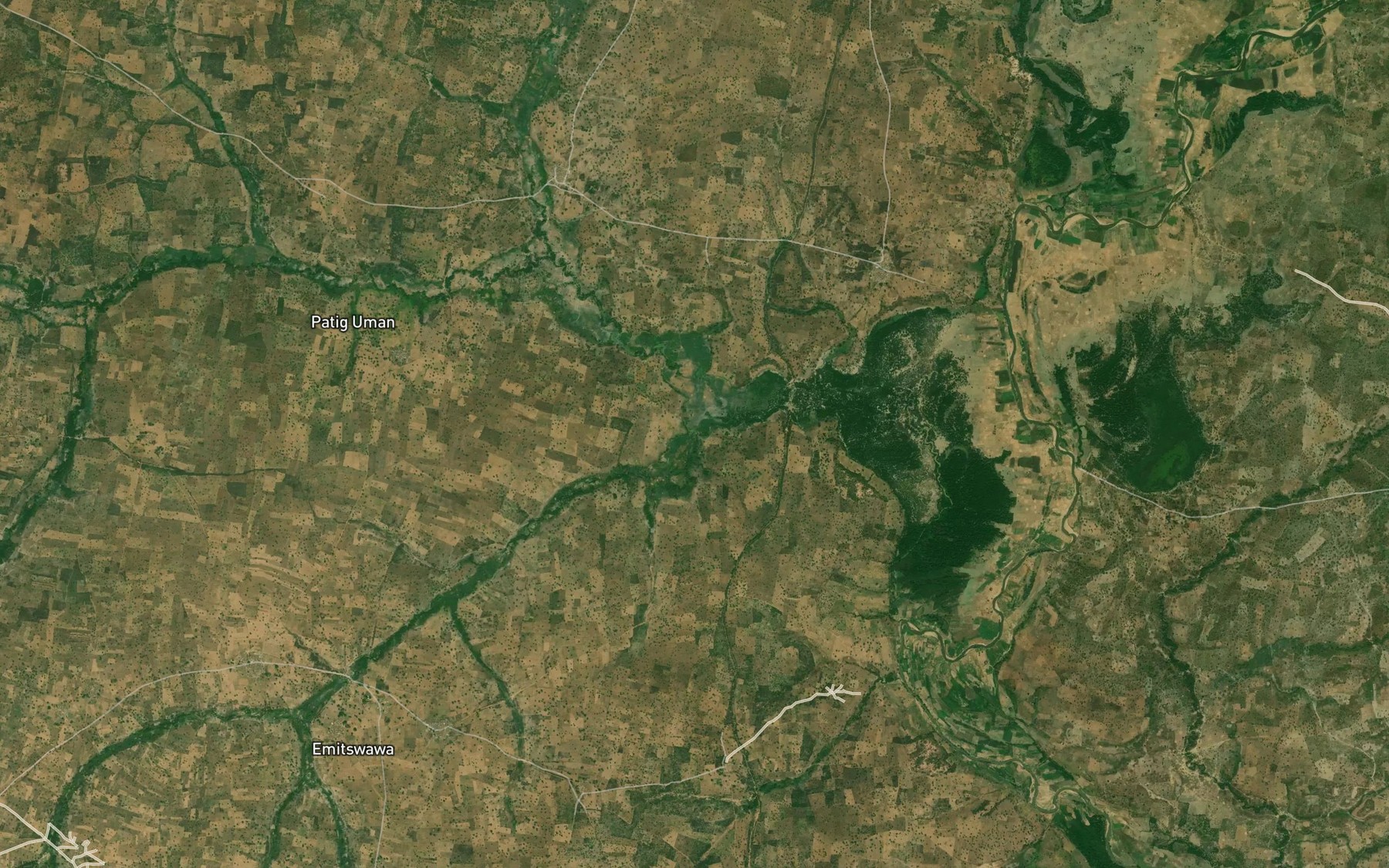 Satellite map of the River Manmagi
