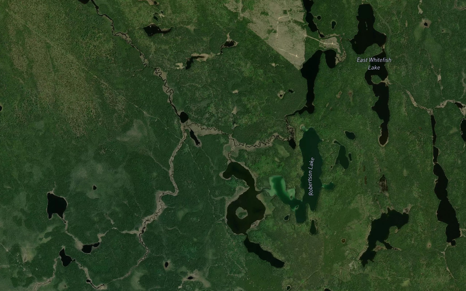Satellite map of the Nokomis Creek