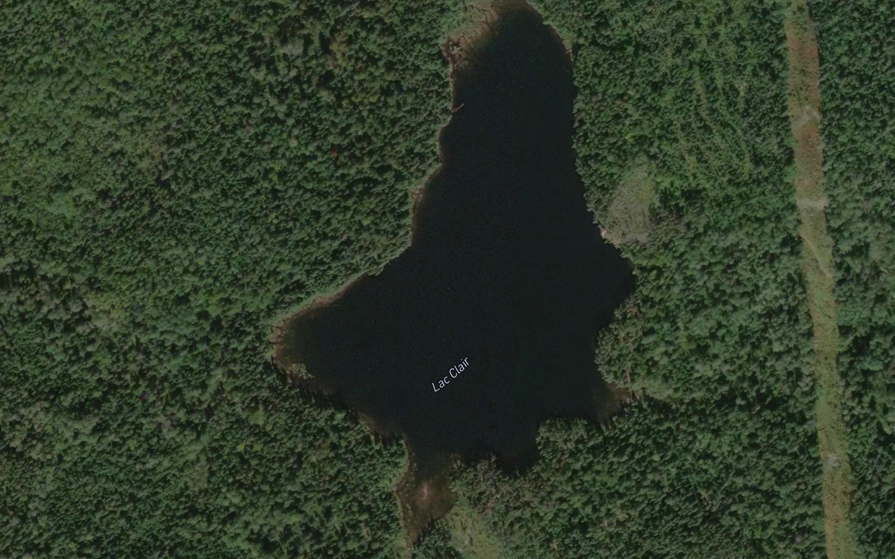 Satellite map of the Lac Clair