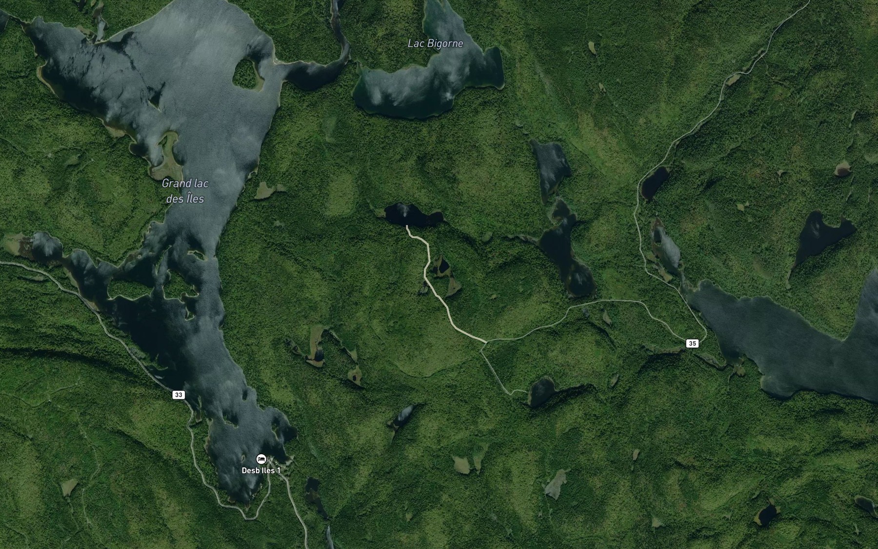 Satellite map of the Lac du Colibri