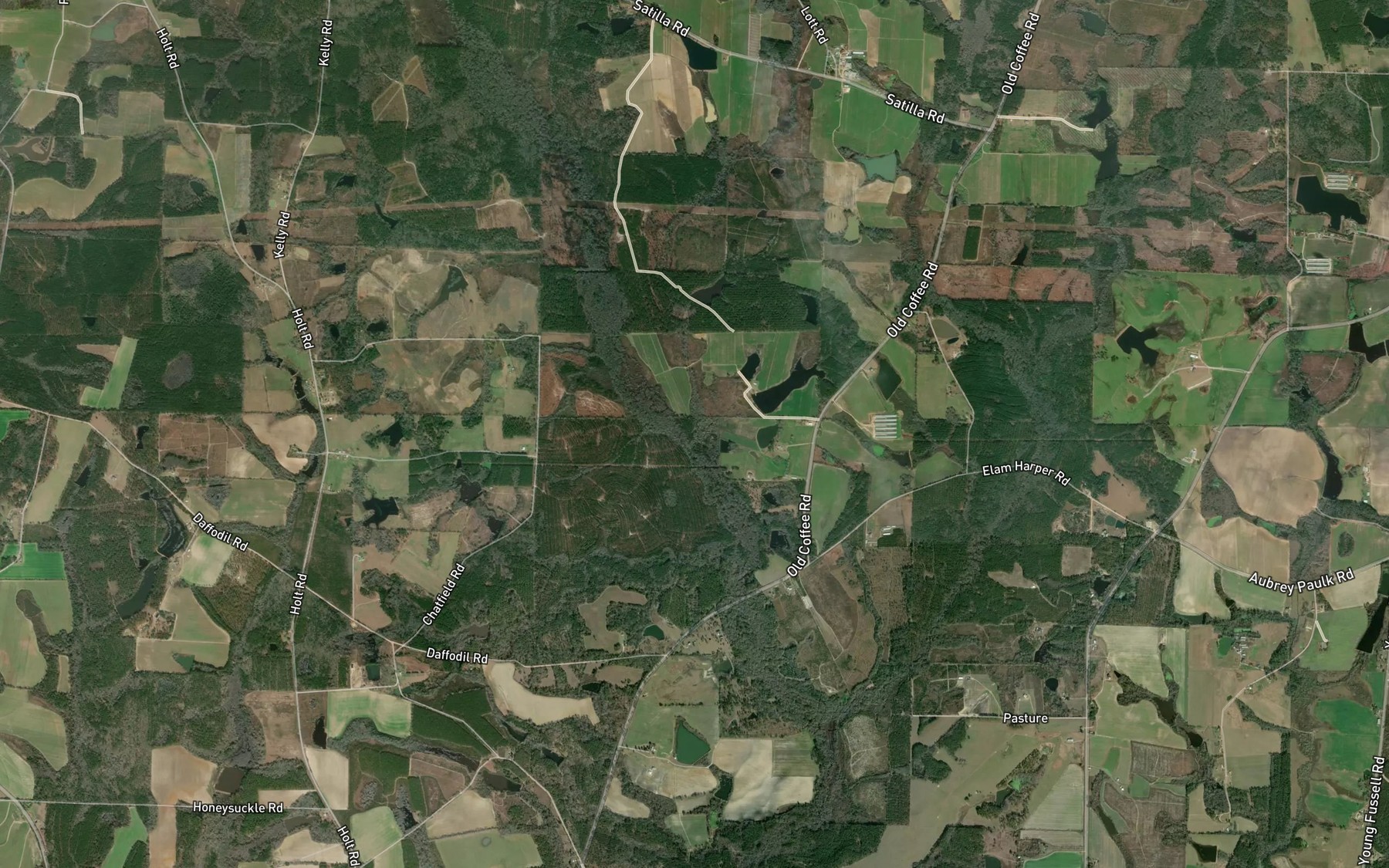 Satellite map of the Sand Hill Branch