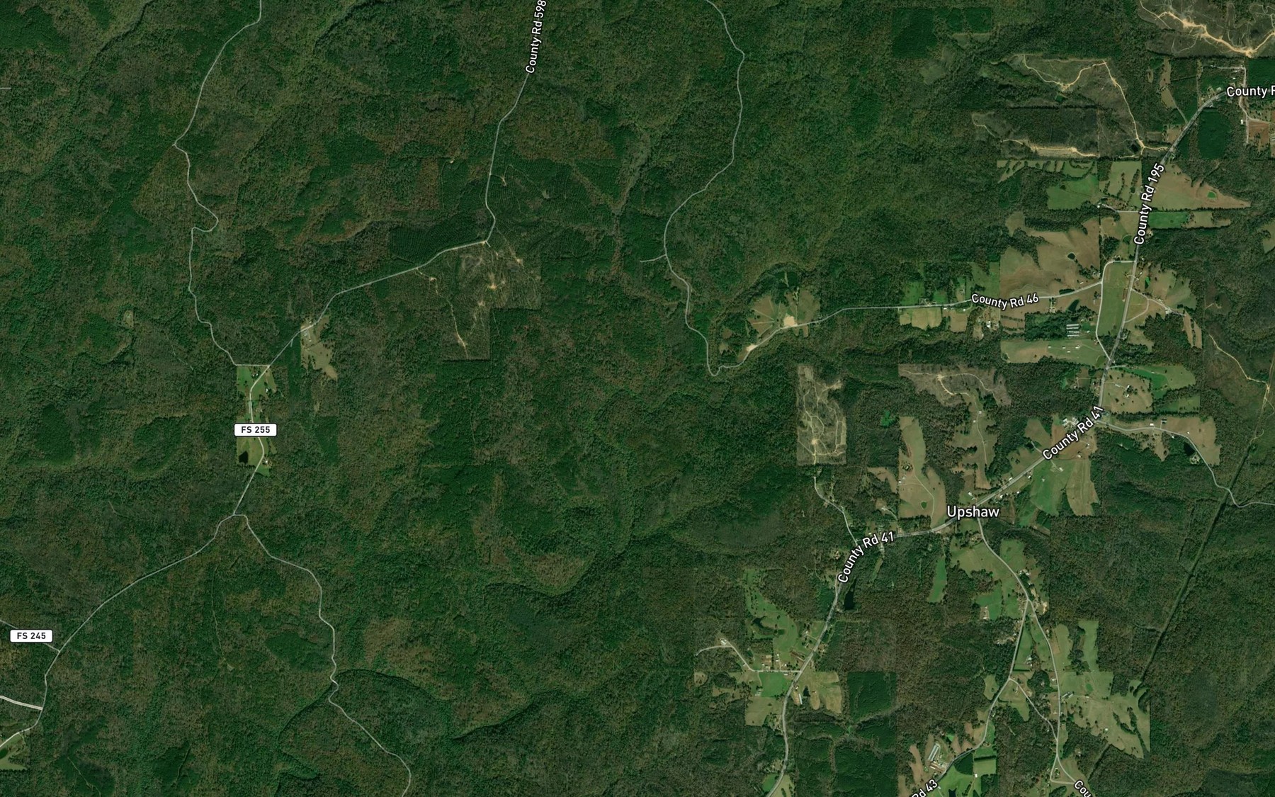 Satellite map of the Turkey Creek