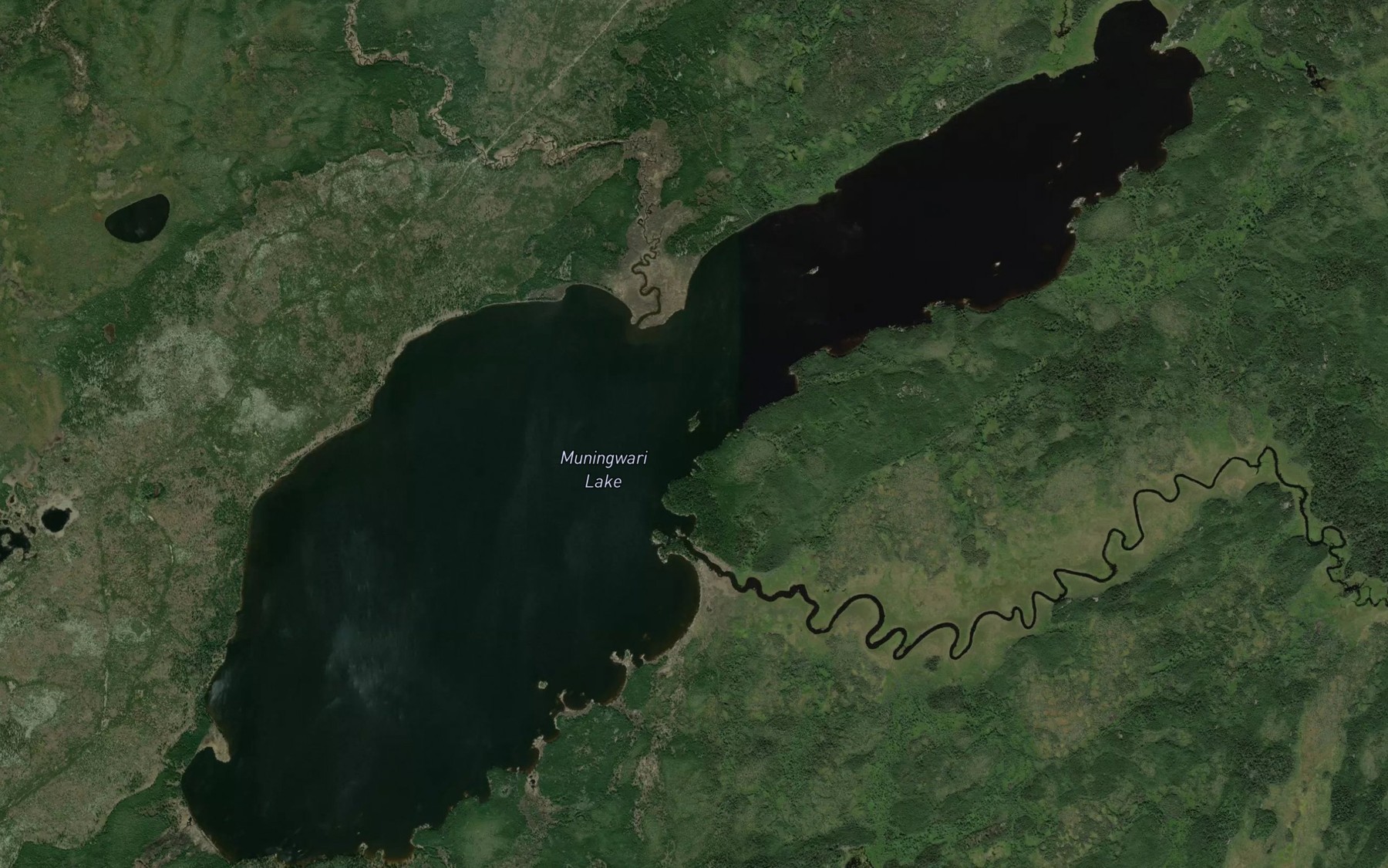 Satellite map of the Muningwari Lake