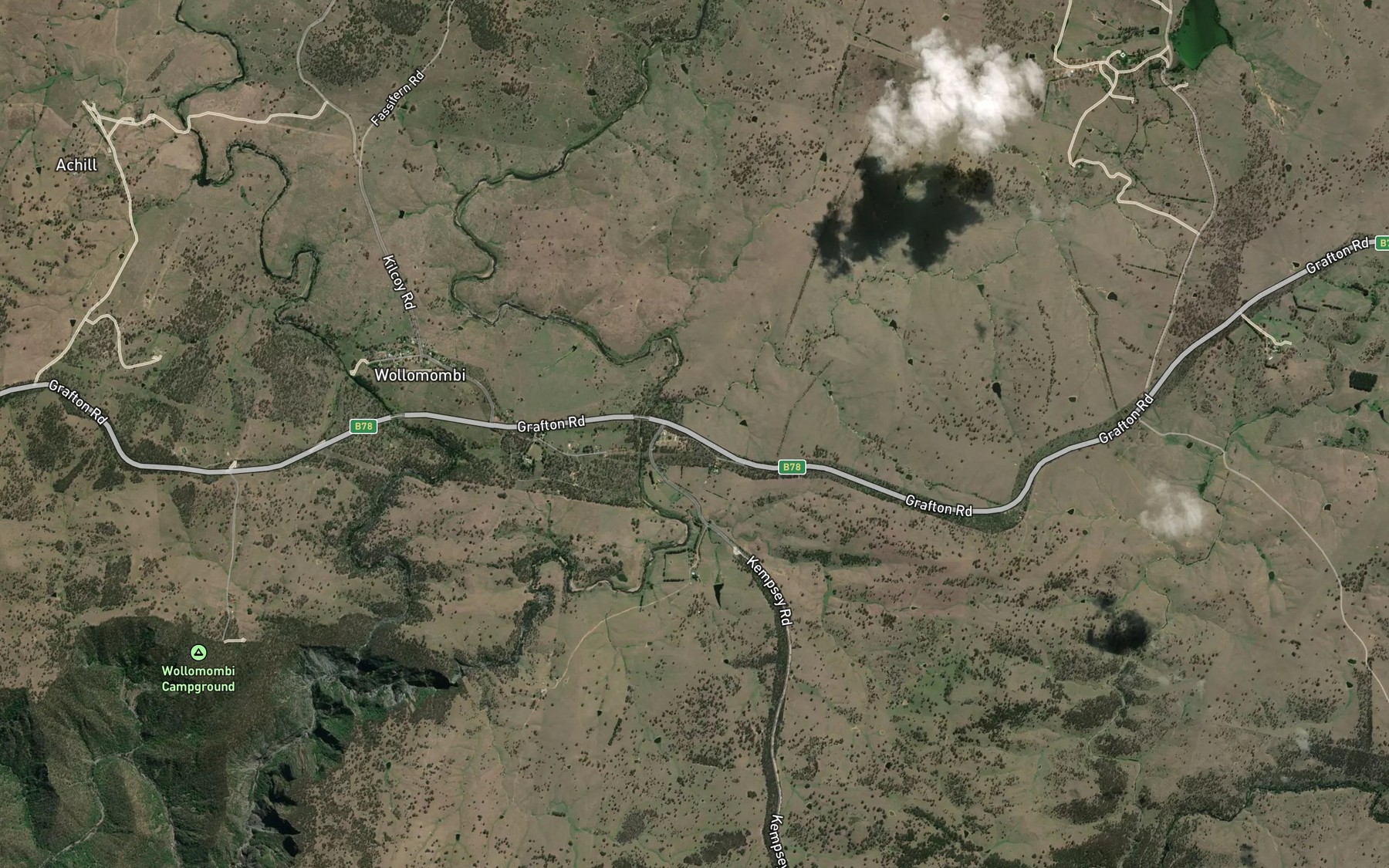 Satellite map of the Station Creek
