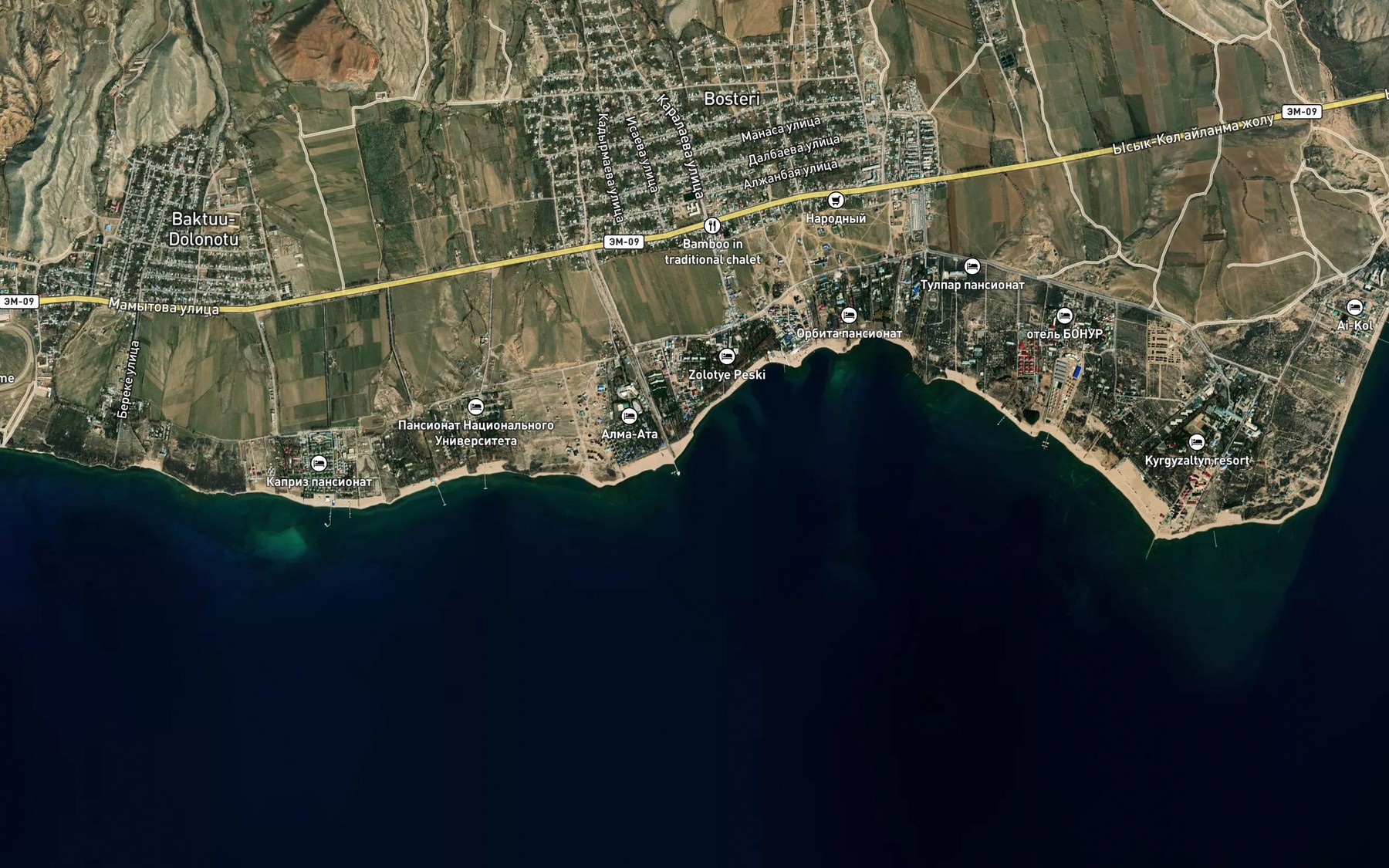 Satellite map of the Orto-Dolanatu