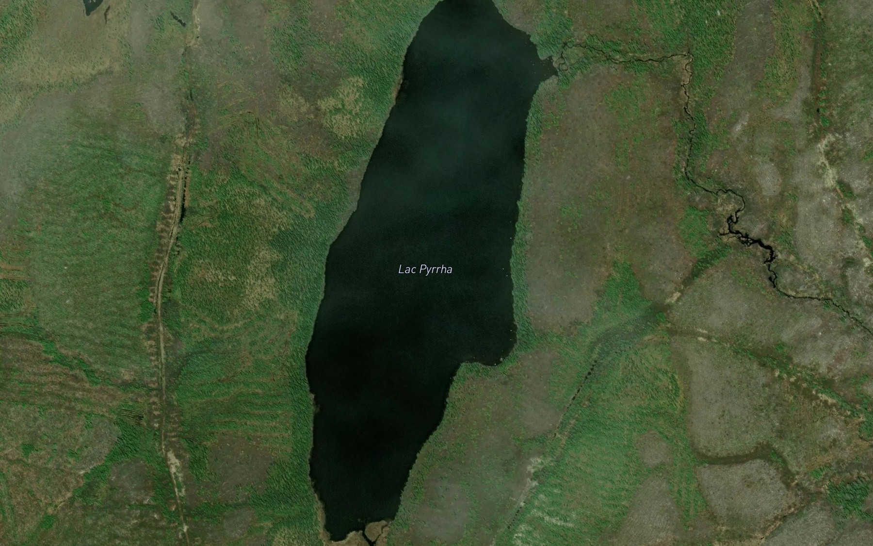 Satellite map of the Lac Pyrrha