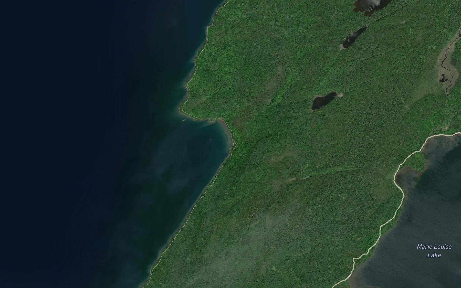 Satellite map of the Hoorigan Bay