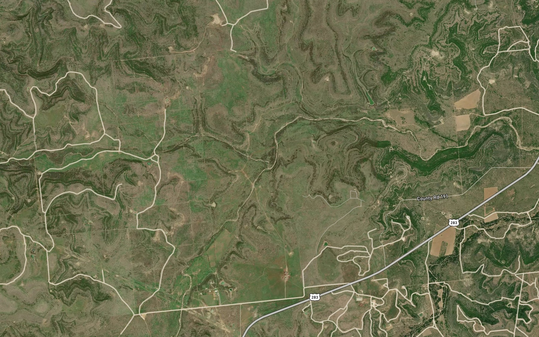 Satellite map of the Leeper Creek